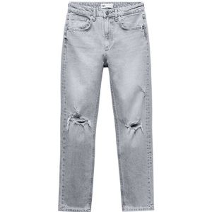 Zara Hi Rise Ripped Jeans